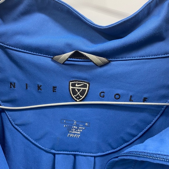 NIKE Golf Mens BLUE Quarter 1/4 Zip Jacket XL Pullover Windbreaker Wind Jacket L - Picture 5 of 6